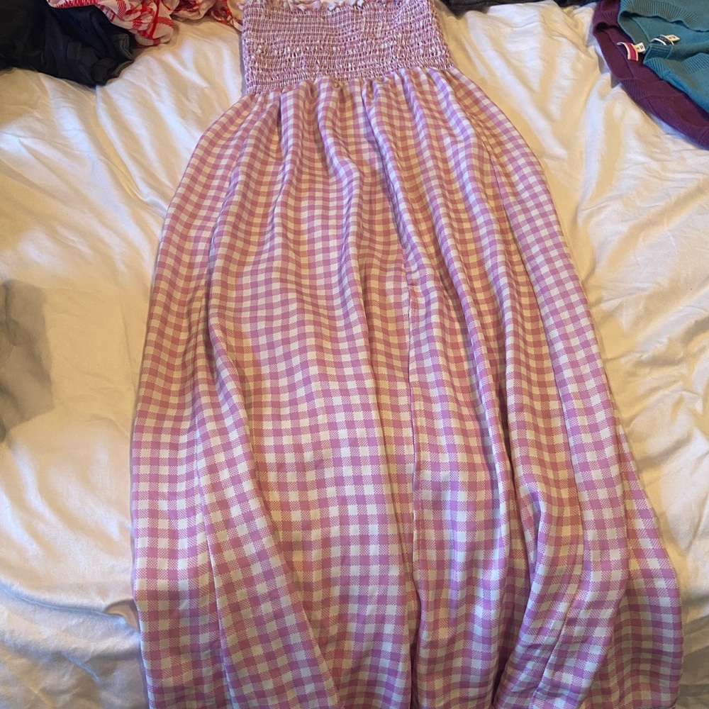 RESA Pink and White Smocked Dress